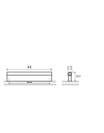 Bild MB-Griff,B12x128mm,H28,5mm,Aluminium Bonelli 9348201,schwarz - Hettich-8