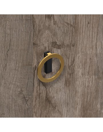 Bild MB-Griff,Ø64x32mm,H16,5mm,Zink Campli 9348210,schwarz goldoptik - Hettich-3