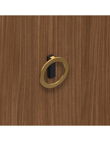 Bild MB-Griff,Ø64x32mm,H16,5mm,Zink Campli 9348210,schwarz goldoptik - Hettich-4