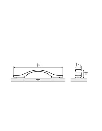 Bild MB-Griff,B20x96mm,H25mm,Zink Lariano 9348275 gl. verchromt - Hettich-8