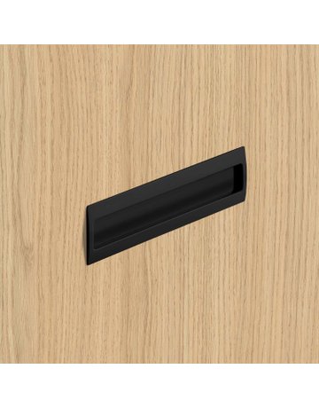 Bild MB-Muschelgriff,eck., B 54 x L 180mm Misnia 9345414,zum Einlassen,schwarz - Hettich-6