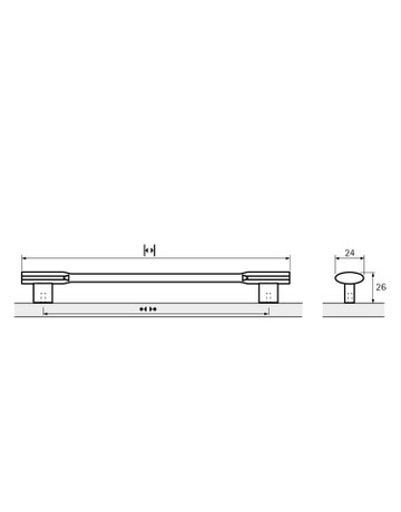 Bild MB-Griff,B24x192mm,H26mm,Zink Paliano 9348218,schwarz - Hettich-8