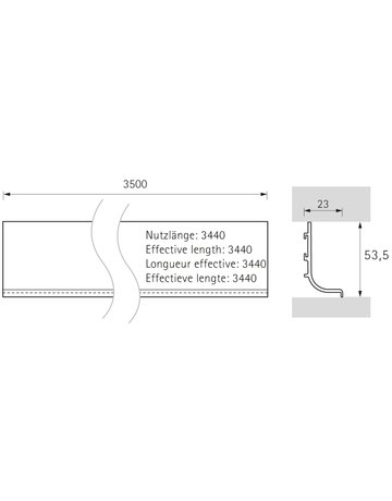 Bild Befestigungswinkel, Canis L, 9210129, gerade, Aluminium, roh - Hettich-2