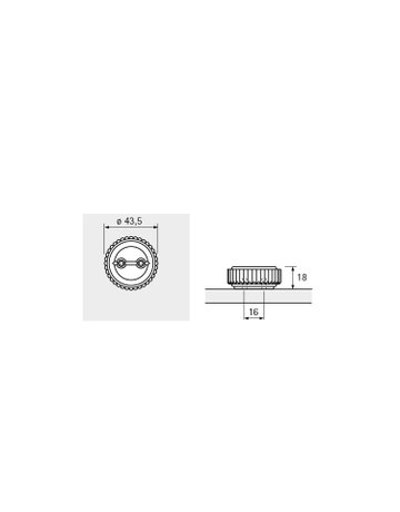 Bild MB-Knopf,Ø43,5mm,Zink Varano 9348291,messingoptik antik - Hettich-8