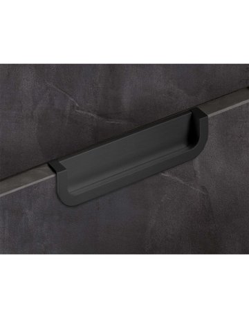 Bild MB-Muschelgriff,eck., B 19 x L 170mm Athena 9345372,zum Einfräsen,schwarz - Hettich-1