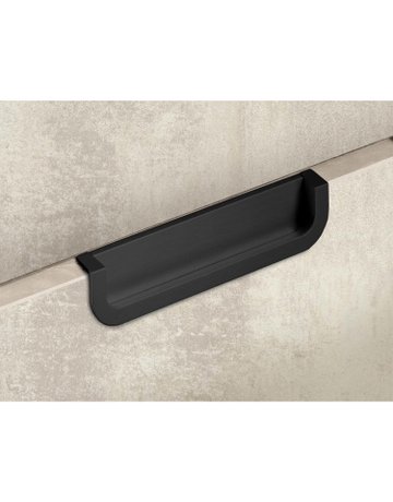 Bild MB-Muschelgriff,eck., B 19 x L 170mm Athena 9345372,zum Einfräsen,schwarz - Hettich-2