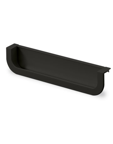 Bild MB-Muschelgriff,eck., B 19 x L 170mm Athena 9345372,zum Einfräsen,schwarz - Hettich-0