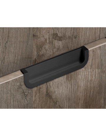 Bild MB-Muschelgriff,eck., B 19 x L 170mm Athena 9345372,zum Einfräsen,schwarz - Hettich-3