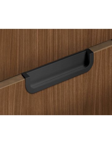 Bild MB-Muschelgriff,eck., B 19 x L 170mm Athena 9345372,zum Einfräsen,schwarz - Hettich-4