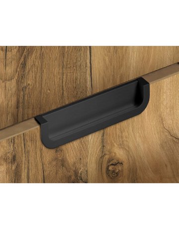 Bild MB-Muschelgriff,eck., B 19 x L 170mm Athena 9345372,zum Einfräsen,schwarz - Hettich-5