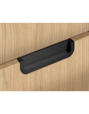 Bild MB-Muschelgriff,eck., B 19 x L 170mm Athena 9345372,zum Einfräsen,schwarz - Hettich-6