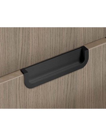 Bild MB-Muschelgriff,eck., B 19 x L 170mm Athena 9345372,zum Einfräsen,schwarz - Hettich-7