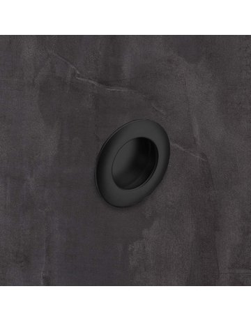 Bild MB-Muschelgriff,rd.,Ø 41 Borgoa 9347580,zum Einlassen,schwarz - Hettich-1