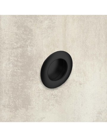 Bild MB-Muschelgriff,rd.,Ø 41 Borgoa 9347580,zum Einlassen,schwarz - Hettich-2