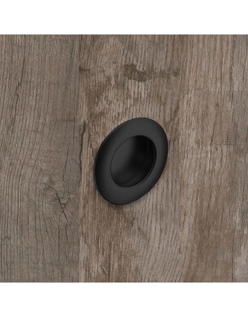 Bild MB-Muschelgriff,rd.,Ø 41 Borgoa 9347580,zum Einlassen,schwarz - Hettich-3