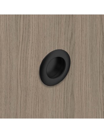 Bild MB-Muschelgriff,rd.,Ø 41 Borgoa 9347580,zum Einlassen,schwarz - Hettich-7