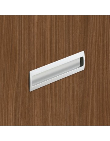 Bild MB-Muschelgriff,eck., B 54 x L 116mm Misnia 115181,z.Einlass.,aluminiumoptik - Hettich-4