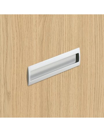 Bild MB-Muschelgriff,eck., B 54 x L 116mm Misnia 115181,z.Einlass.,aluminiumoptik - Hettich-6