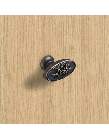 Bild Möbel- Knopf, Sertao, 9208065, Breite 23mm, Länge 45mm, Höhe 28mm, Zink, messingoptik antik - Hettich-6