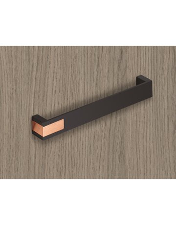 Bild MB-Griff,B25x192mm,H26mm,Zink Intra 9264088,schw.ma./kupferopt.geb. - Hettich-7