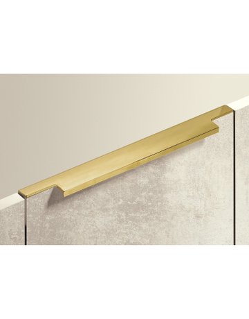 Bild Möbel- Griffleiste, mit Harpunensteg, Lamezia 9265988, Länge 445mm, Aluminium messingfarbig matt gebürstet - Hettich-2