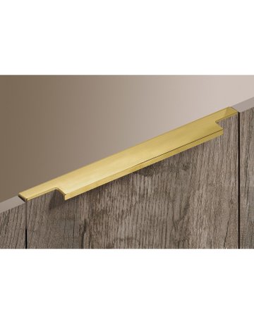 Bild Möbel- Griffleiste, mit Harpunensteg, Lamezia 9265988, Länge 445mm, Aluminium messingfarbig matt gebürstet - Hettich-3