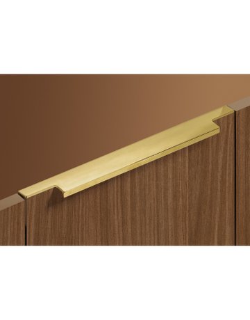 Bild Möbel- Griffleiste, mit Harpunensteg, Lamezia 9265988, Länge 445mm, Aluminium messingfarbig matt gebürstet - Hettich-4
