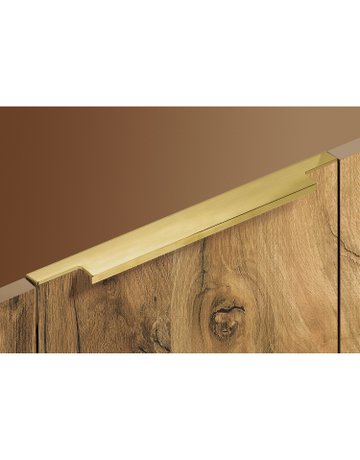 Bild Möbel- Griffleiste, mit Harpunensteg, Lamezia 9265988, Länge 445mm, Aluminium messingfarbig matt gebürstet - Hettich-5