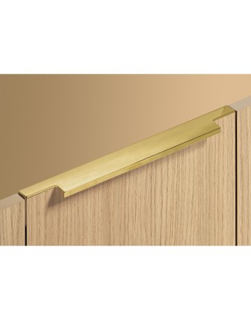 Bild Möbel- Griffleiste, mit Harpunensteg, Lamezia 9265988, Länge 445mm, Aluminium messingfarbig matt gebürstet - Hettich-6