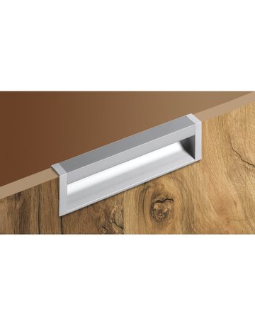Bild Möbel- Griffleiste, mit Harpunensteg, Capris 9149293, Länge 1.200mm, Aluminium silber eloxiert - Hettich-5