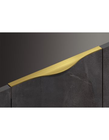 Bild Möbel- Griffleiste, mit Harpunensteg, Codania 9266074, Länge 895mm, Aluminium messingfarbig matt gebürstet - Hettich-1