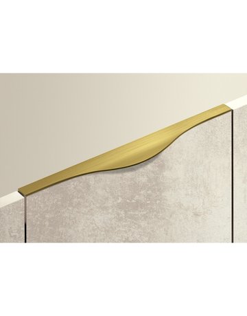 Bild Möbel- Griffleiste, mit Harpunensteg, Codania 9266074, Länge 895mm, Aluminium messingfarbig matt gebürstet - Hettich-2