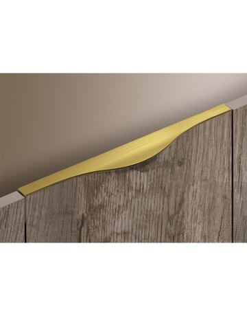 Bild Möbel- Griffleiste, mit Harpunensteg, Codania 9266074, Länge 895mm, Aluminium messingfarbig matt gebürstet - Hettich-3