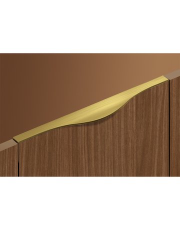 Bild Möbel- Griffleiste, mit Harpunensteg, Codania 9266074, Länge 895mm, Aluminium messingfarbig matt gebürstet - Hettich-4