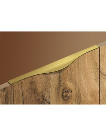 Bild Möbel- Griffleiste, mit Harpunensteg, Codania 9266074, Länge 895mm, Aluminium messingfarbig matt gebürstet - Hettich-5