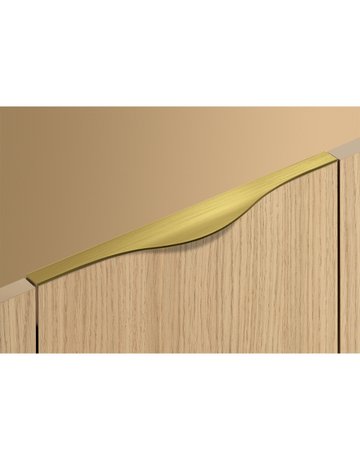 Bild Möbel- Griffleiste, mit Harpunensteg, Codania 9266074, Länge 895mm, Aluminium messingfarbig matt gebürstet - Hettich-6
