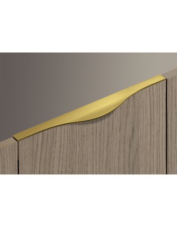 Bild Möbel- Griffleiste, mit Harpunensteg, Codania 9266074, Länge 895mm, Aluminium messingfarbig matt gebürstet - Hettich-7