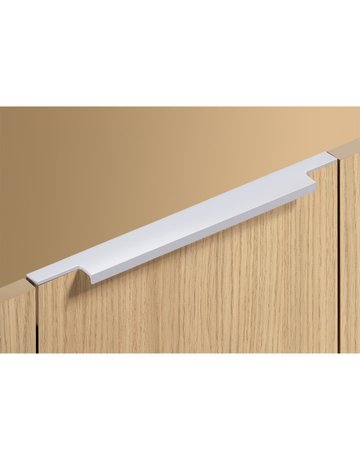 Bild Möbel- Griffleiste, mit Harpunensteg, Lamezia 9105829, Länge 395mm, Aluminium silber eloxiert - Hettich-6