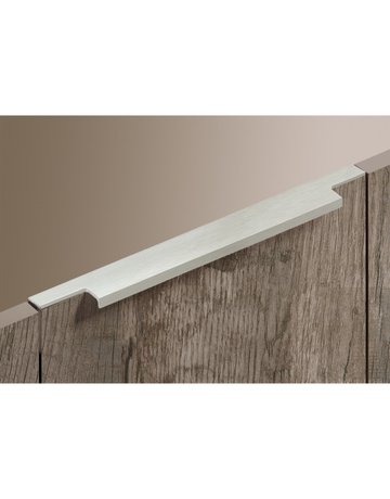 Bild Möbel- Griffleiste, mit Harpunensteg, Lamezia 9105820, Länge 445mm, Aluminium edelstahloptik gebürstet - Hettich-3