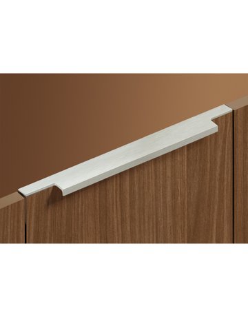Bild Möbel- Griffleiste, mit Harpunensteg, Lamezia 9105820, Länge 445mm, Aluminium edelstahloptik gebürstet - Hettich-4