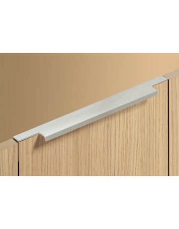 Bild Möbel- Griffleiste, mit Harpunensteg, Lamezia 9105820, Länge 445mm, Aluminium edelstahloptik gebürstet - Hettich-6