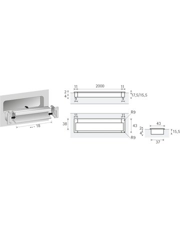 Bild Griffleiste -Endstück,Set Spira 9347583,Zink, schwarz,matt - Hettich-8