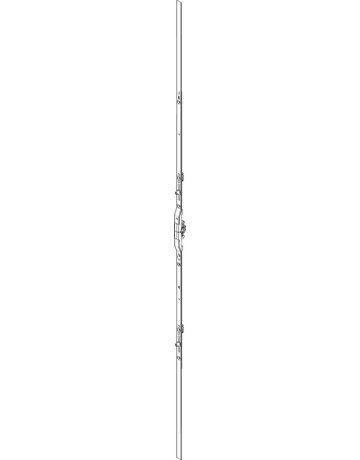 Bild DK-Getriebe, Gr. 1380, mittig, D8mm, schwarz, verzinkt - Roto-2
