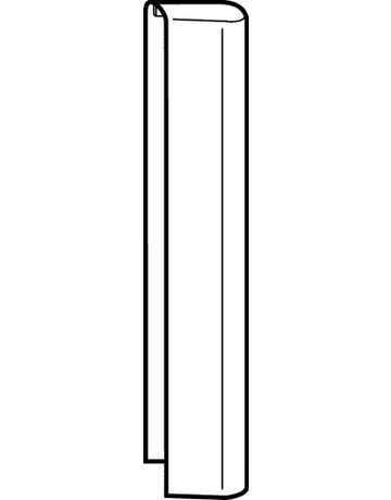 Bild DK-Abd.kappe, Eckband K, NT, zum Aufstecken, DIN Links-Rechts, Kunststoff, R01.3 - Roto-1