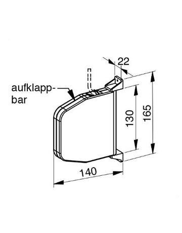 Bild Mini Gurtwickler AP/G eckig schwenkb. 22 weiß, ohne GurtBis 15kg Panzergewicht - ROMA-1