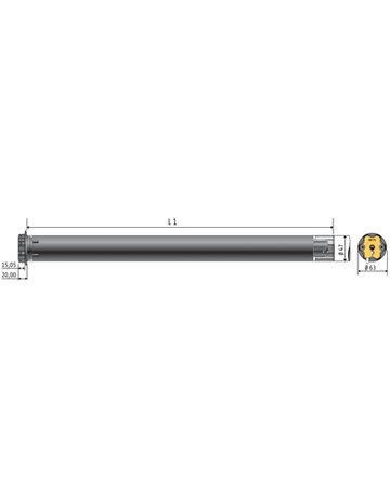 Bild Oximo 50 WT 20/17 SW 60 ED Kabel 3 m schwarz - Somfy-1