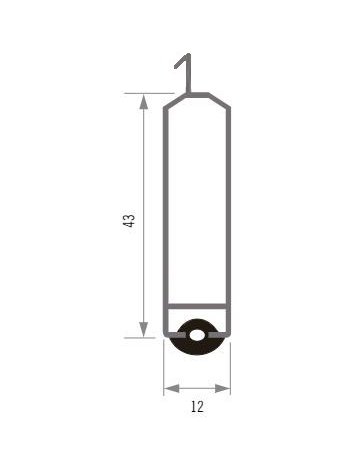 Bild Maxi Universal Endstab mit Gummi L= 6000 mm EV 1 - Leo-1