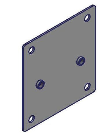 Bild Reparaturplatte 1 für Montageplatte, Gewinde 2 x M4 - Topform-0