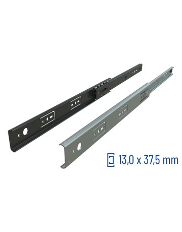 Bild Teilauszug 012 48 kg/Pr Länge 450 mm Zuhaltung, Air Motion - Schock Teleskopschienen-0