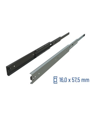Bild Überauszug 037 84 kg/Pr Länge 750 mm RAL7016, Zuhaltung, Aush., Air Motion - Schock Teleskopschienen-0